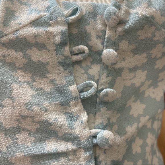 NWT Charlie Holiday Floral Corset Like Blouse Top Women’s Size 6 - Picture 7 of 11